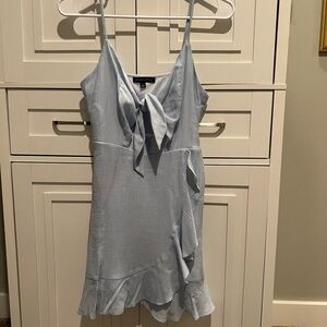 Elegant Blue Ruffle Dress